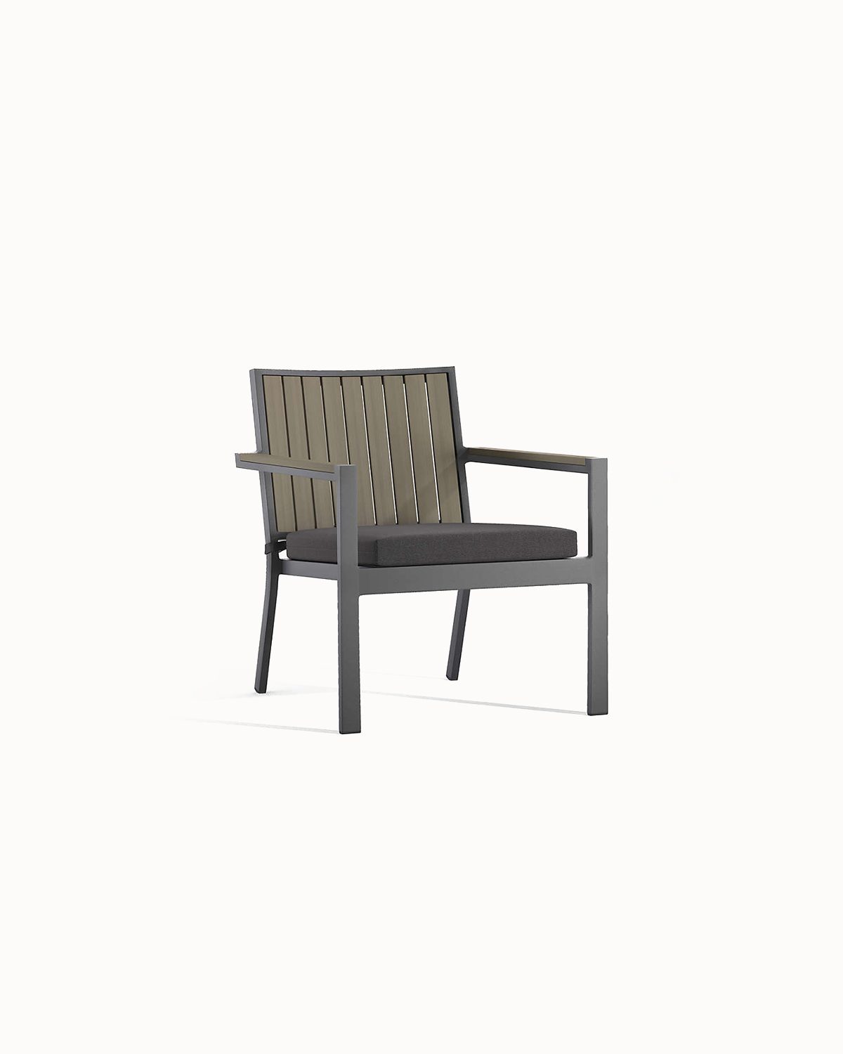 Grey Outdoor Lounge Chair - Görsel 2