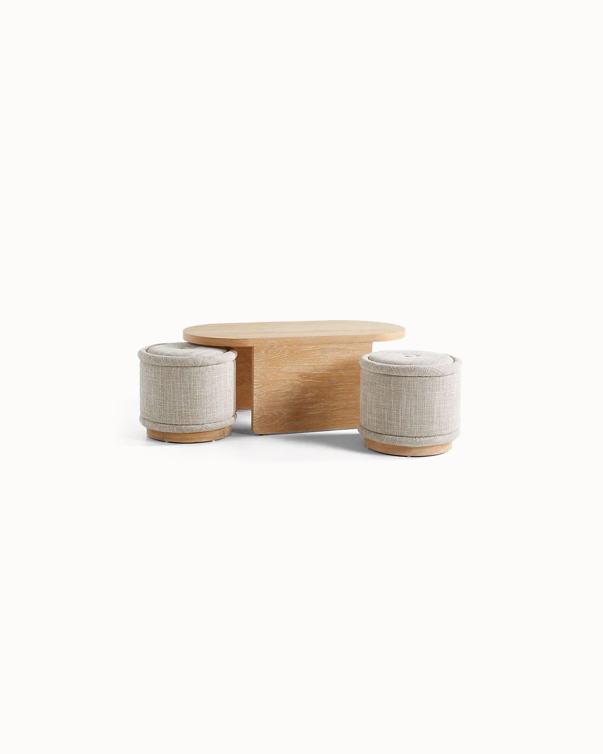 Oval Nesting Coffee Table - Görsel 2